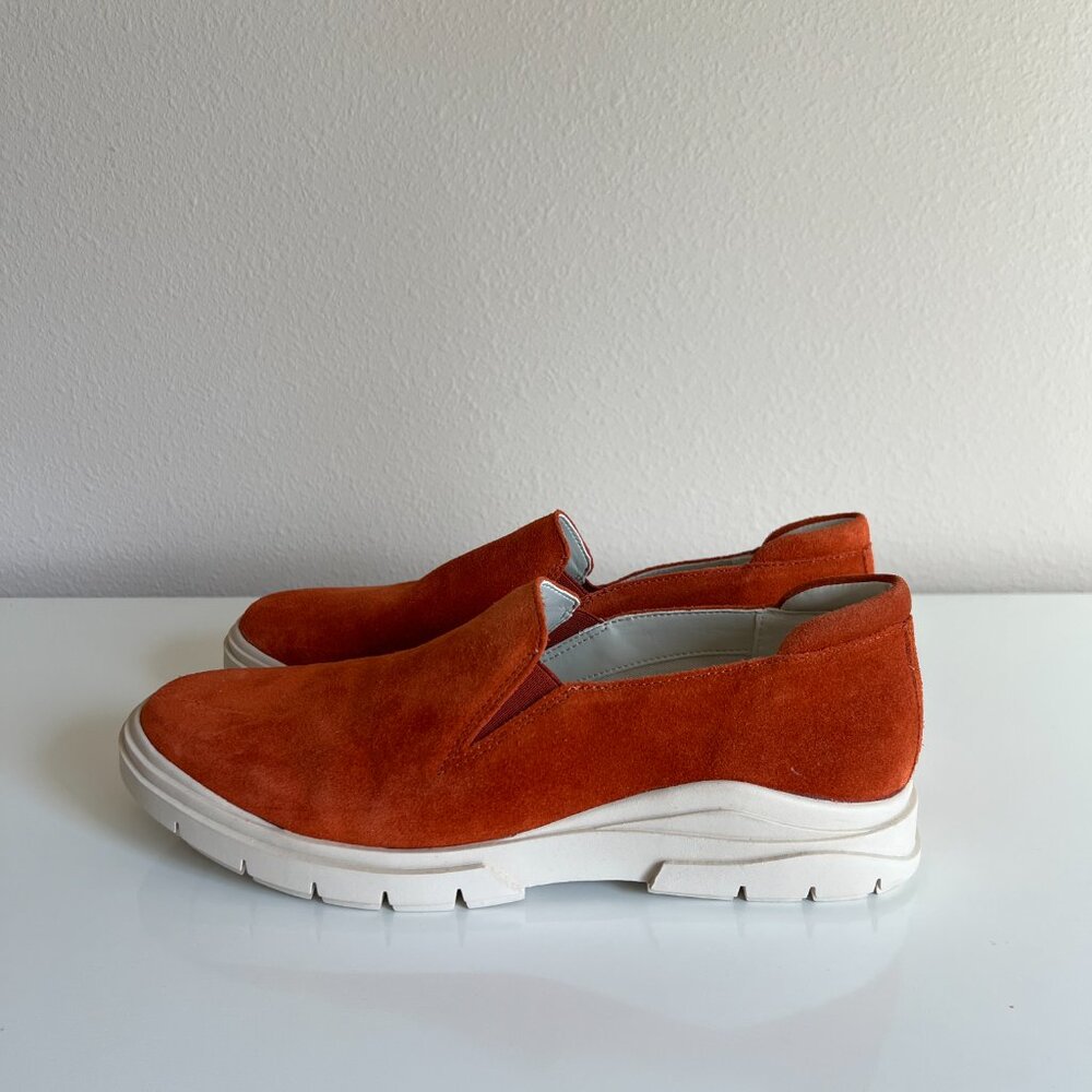 Franco Sarto L-Mayve Slip On Orange Suede Loafers Leather 8 M - Picture 7 of 10